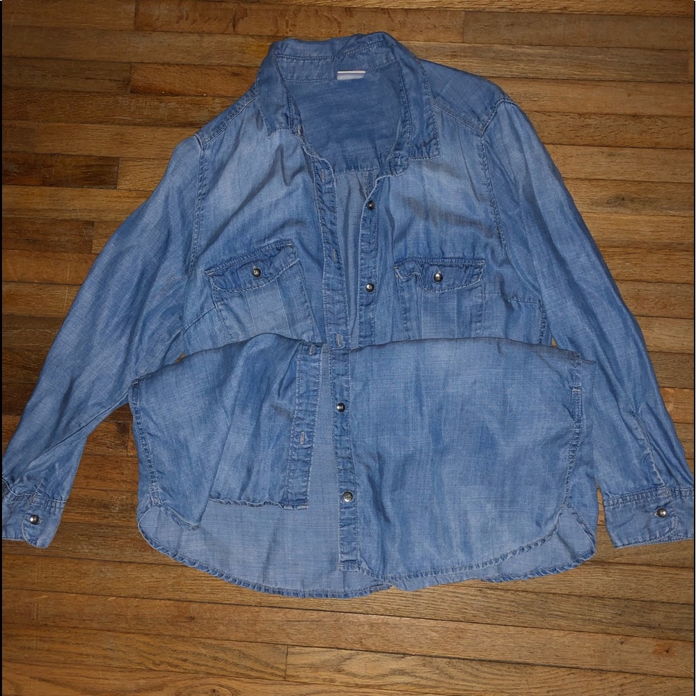 Long sleeve denim blouse